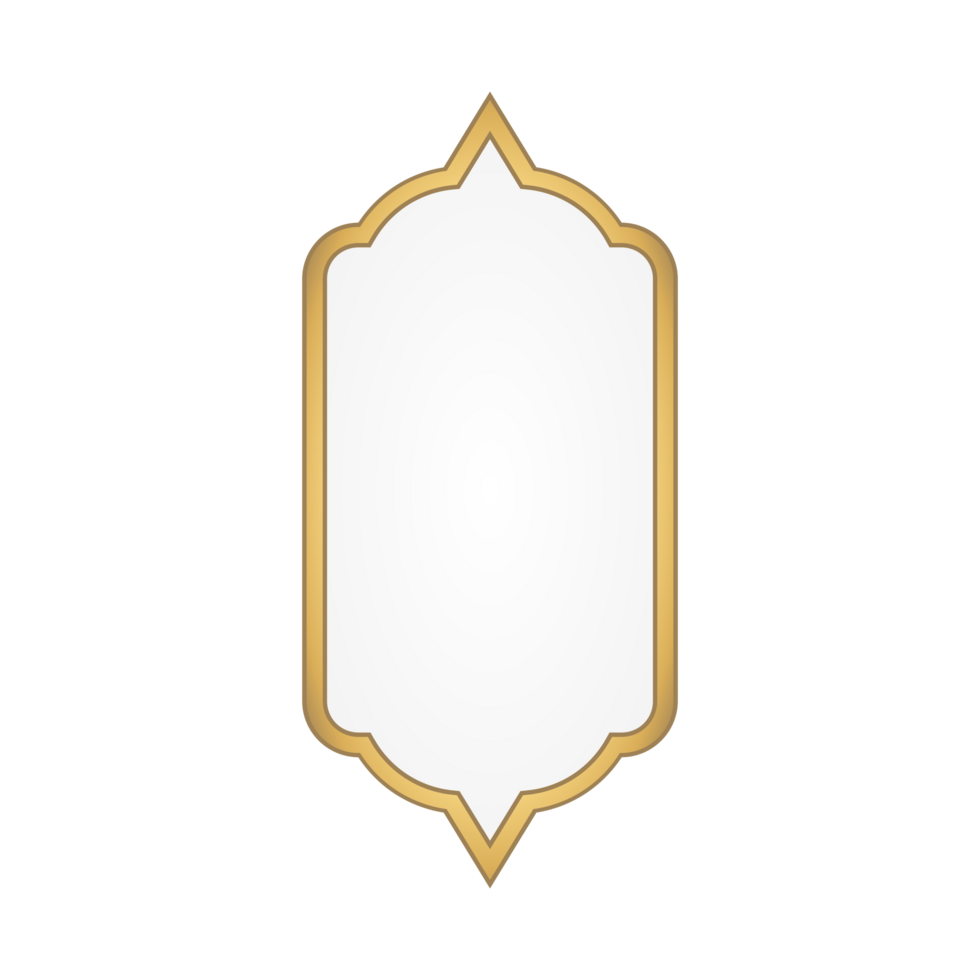 Luxury Golden Islamic Title Frame png