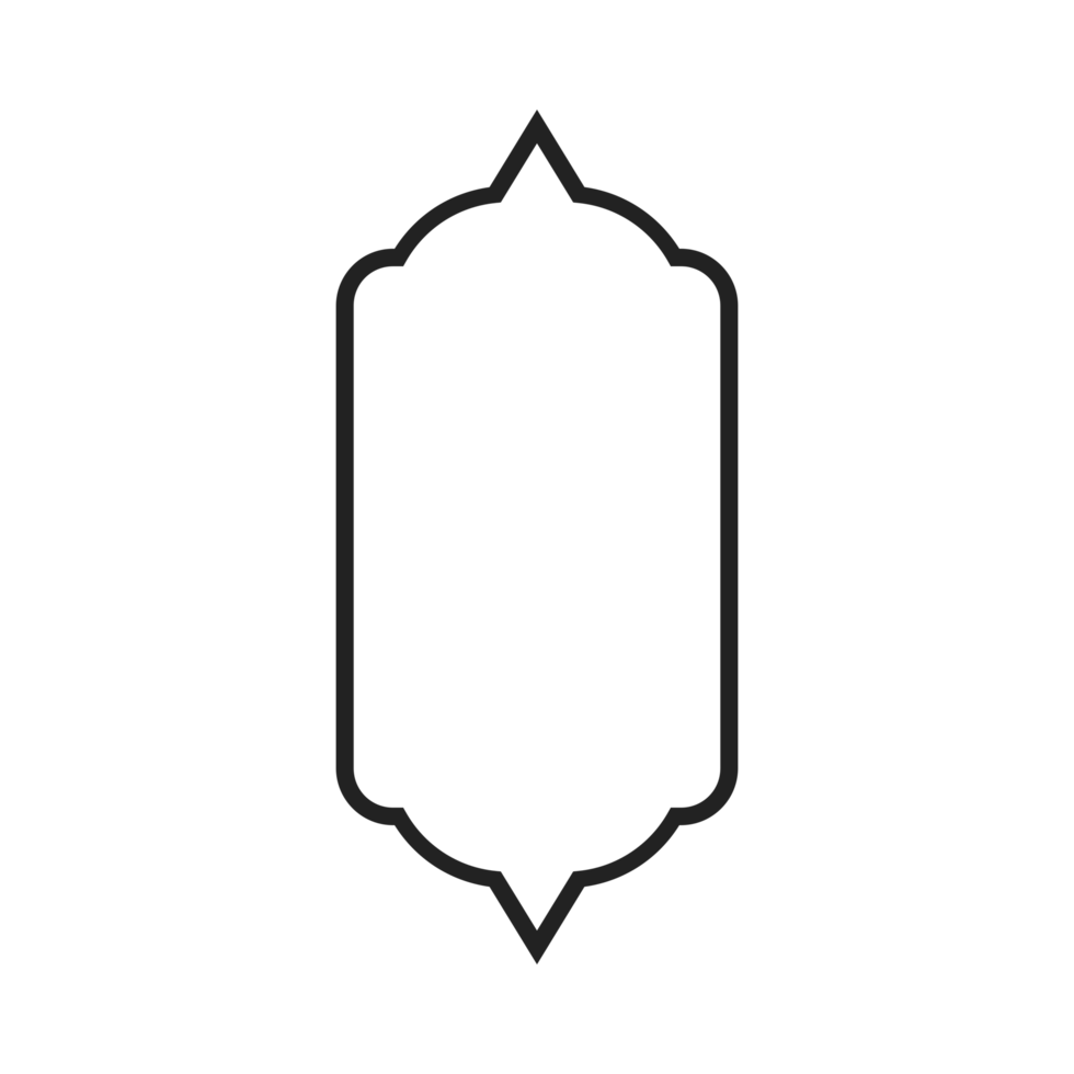 Black Outline Islamic Frame Symbol png