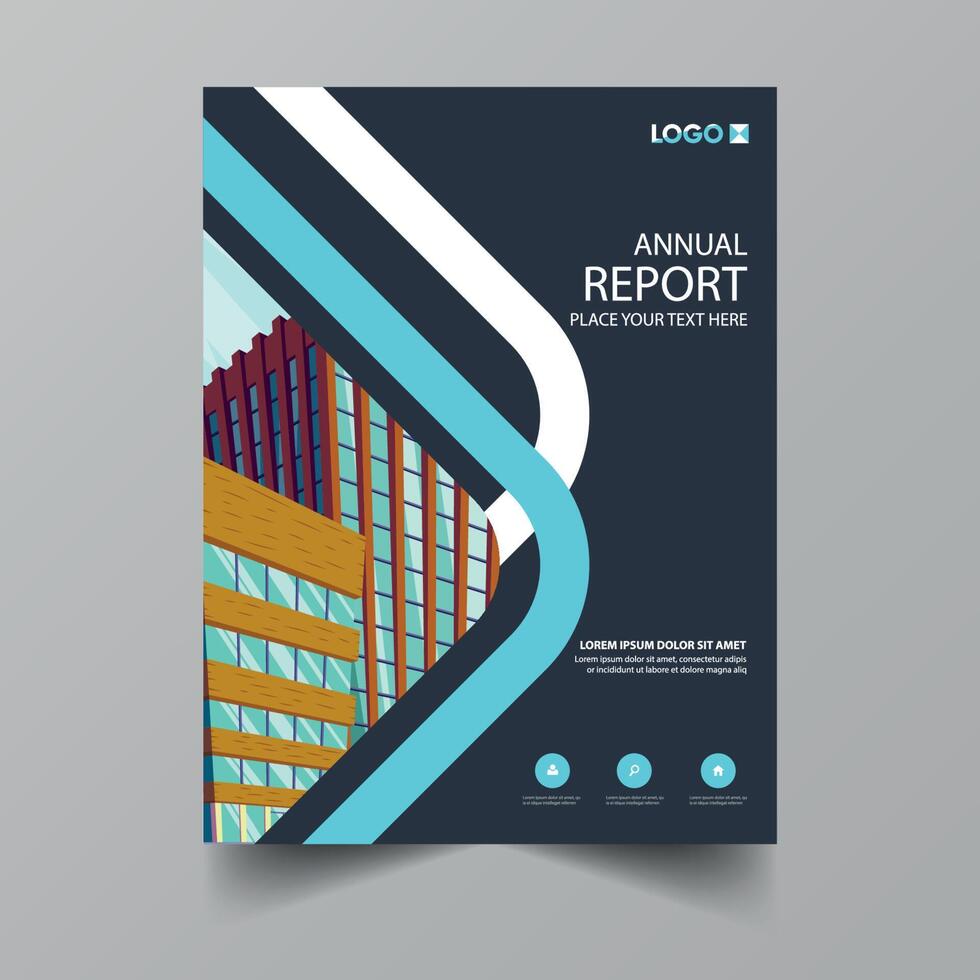 Annual report cover page design template 24639305 Vector Art at Vecteezy