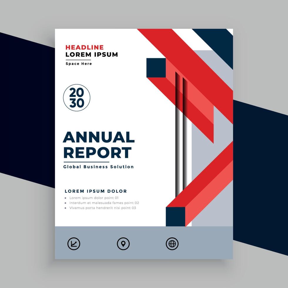 Annual report cover page design template 24639308 Vector Art at Vecteezy