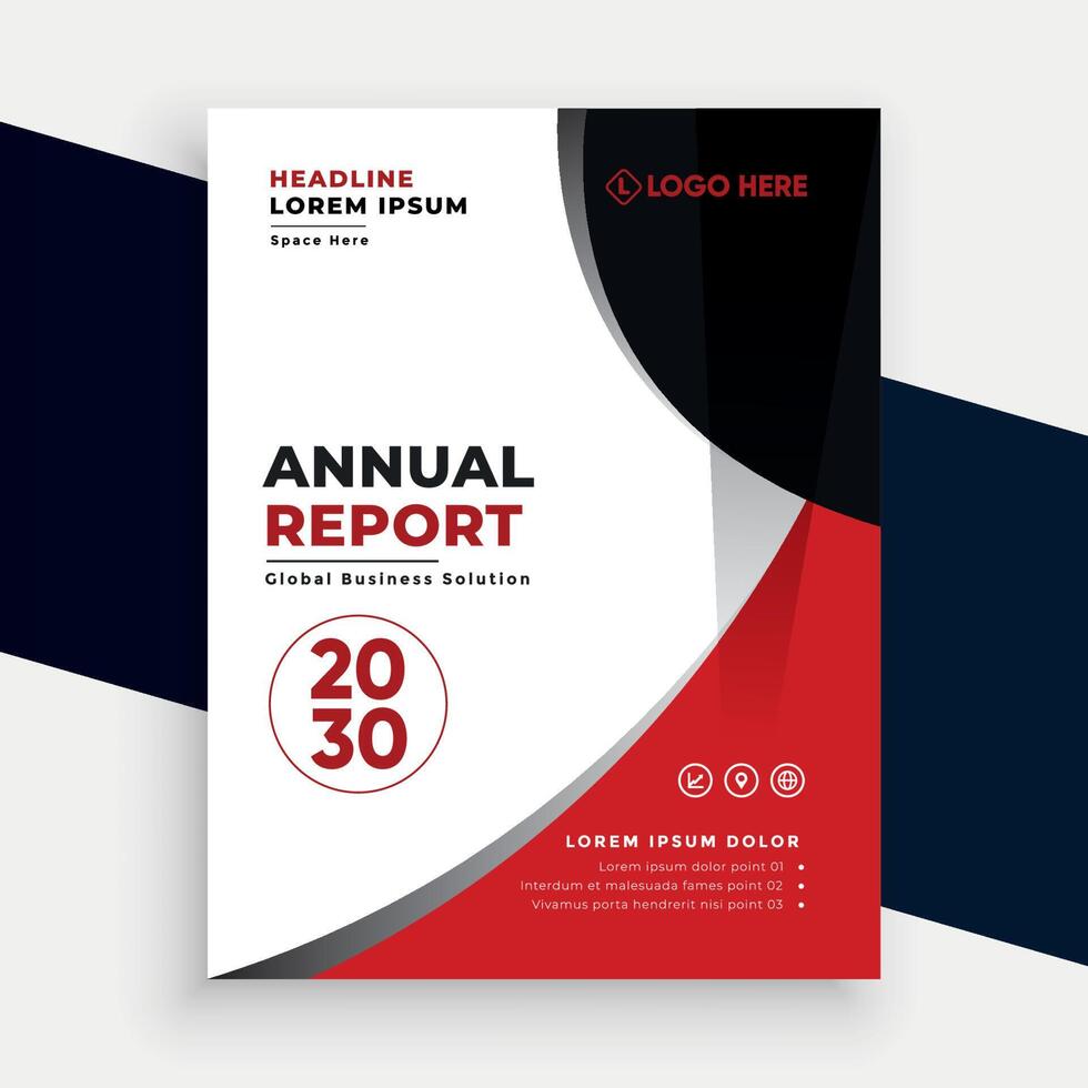 Annual report cover page design template 24639501 Vector Art at Vecteezy