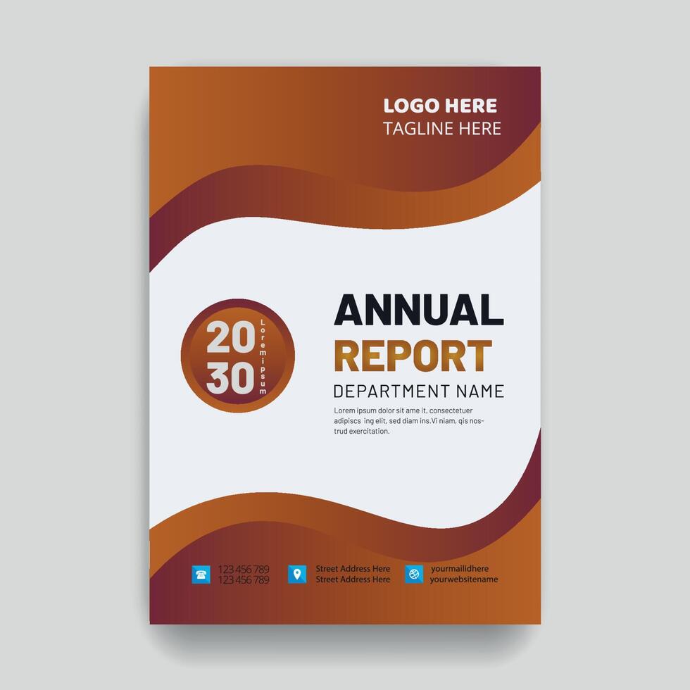 Annual report cover page design template 24639510 Vector Art at Vecteezy