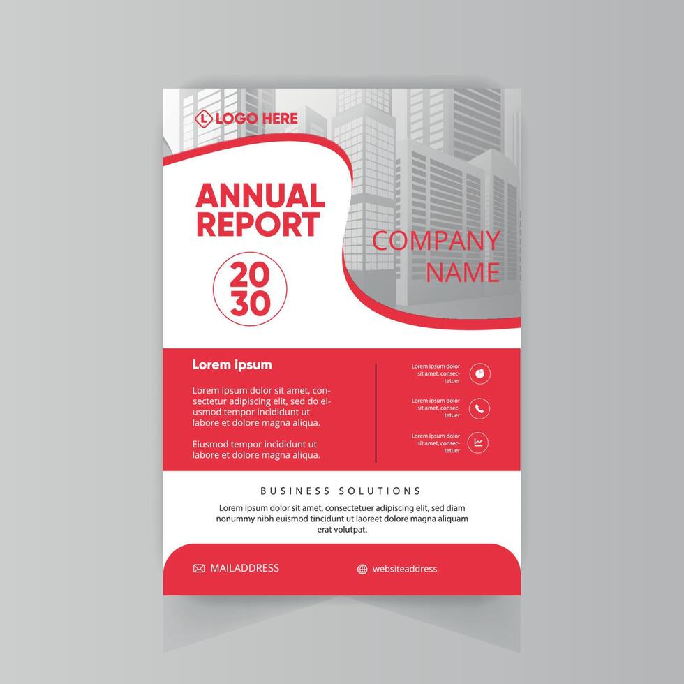 Annual report cover page design template 24639622 Vector Art at Vecteezy