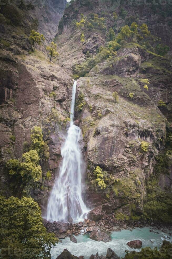 waterfall in jagat lamjung nepal photo