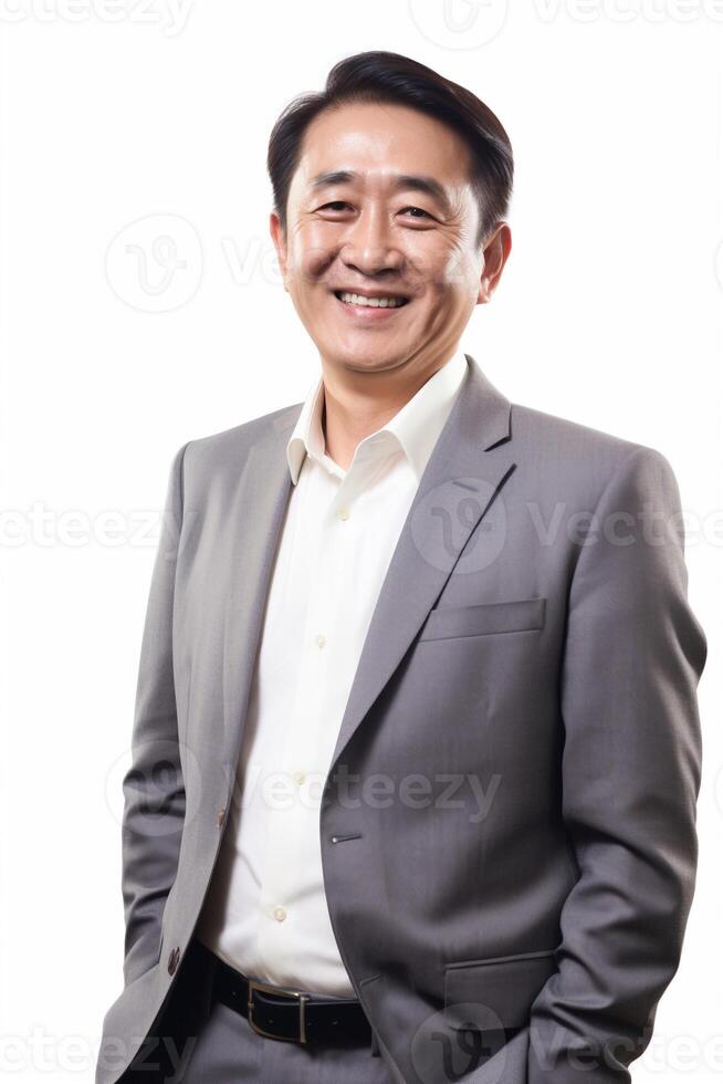 Portrait asian business man smiling confident photo