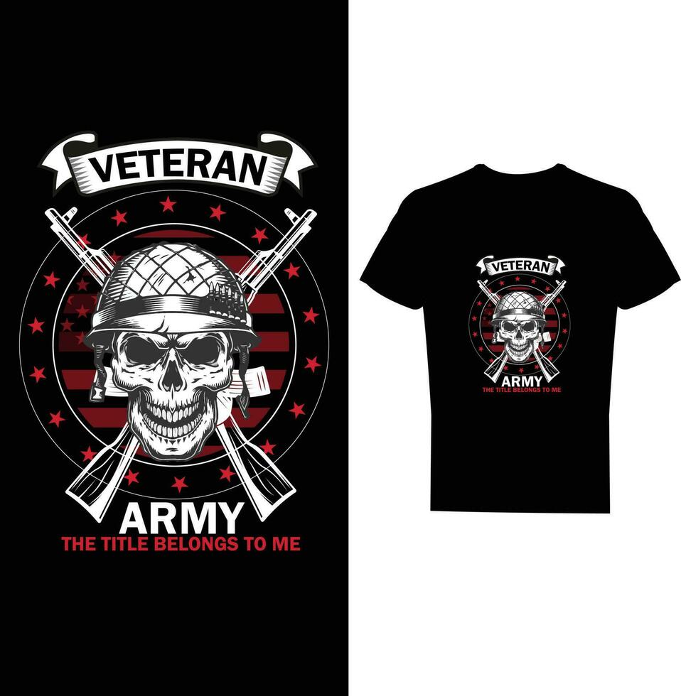 Veteran t shirt vector