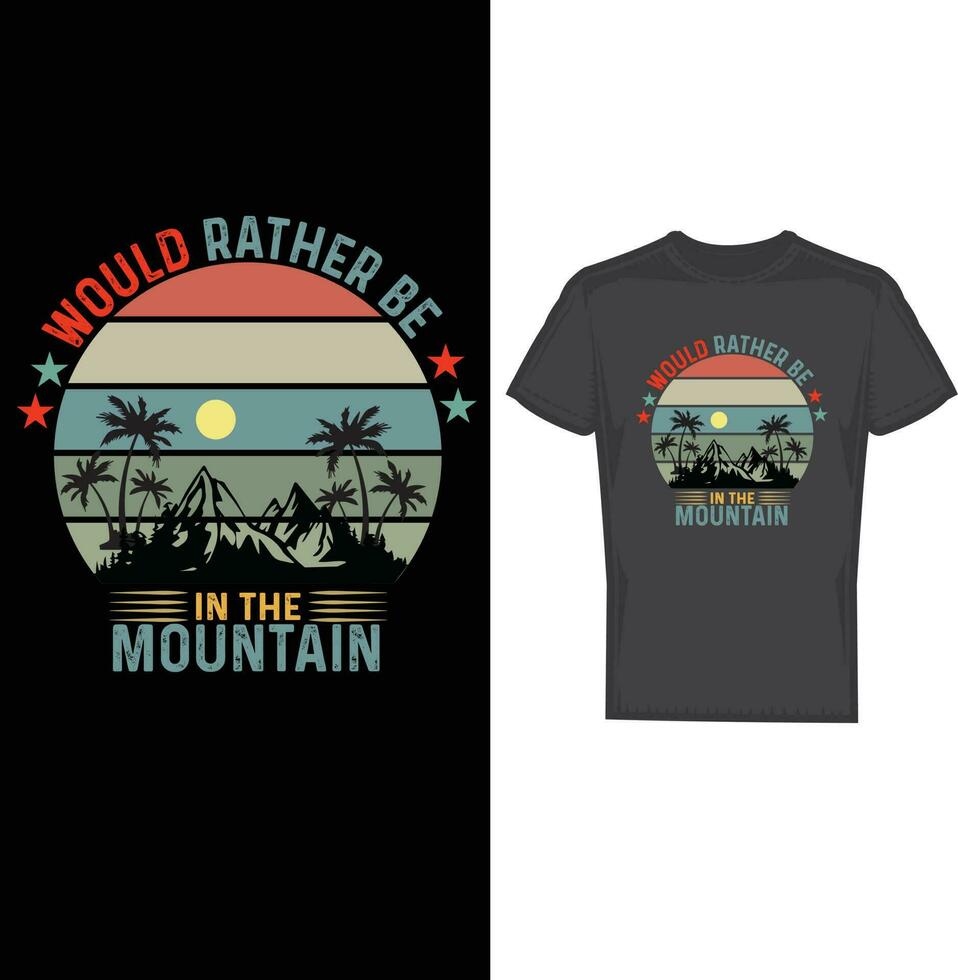 Mountain t shirt design vector