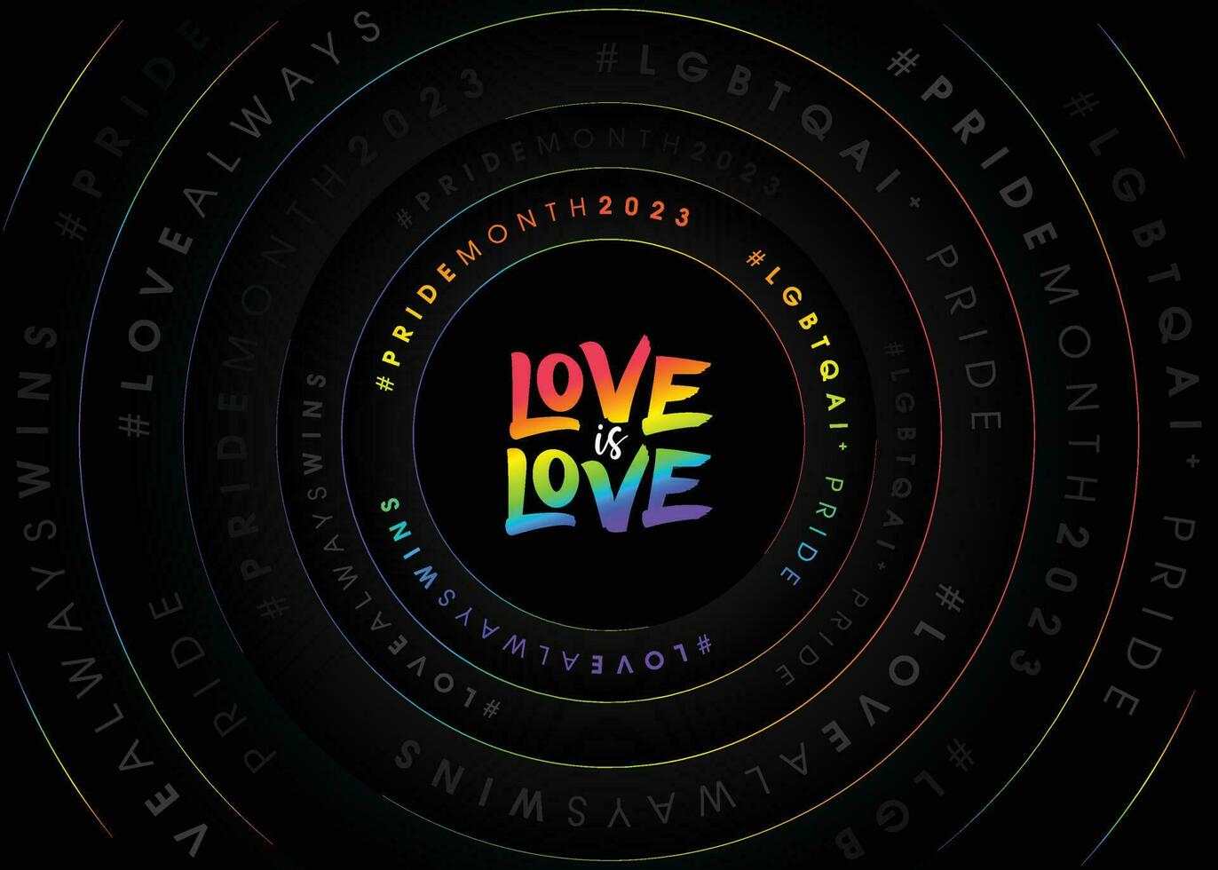 amor es amor arco iris degradado moderno diseño vector