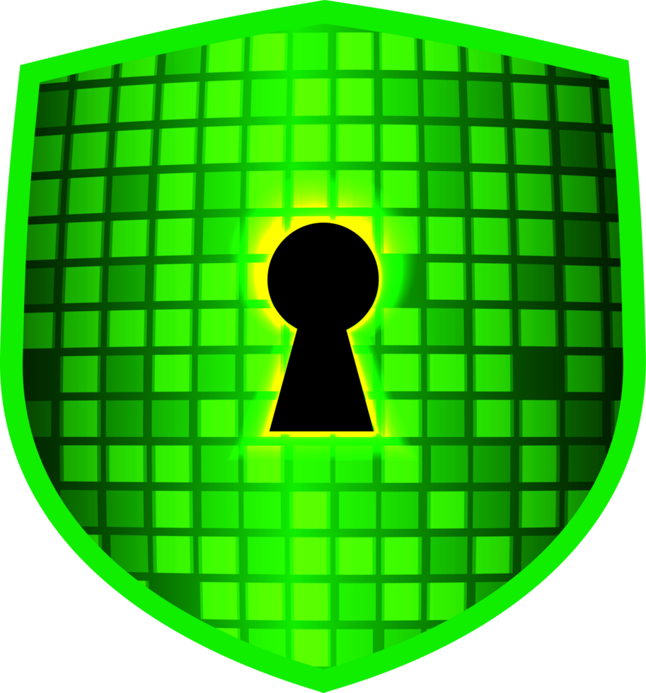Modern Cybersecurity Technology Background with shield png
