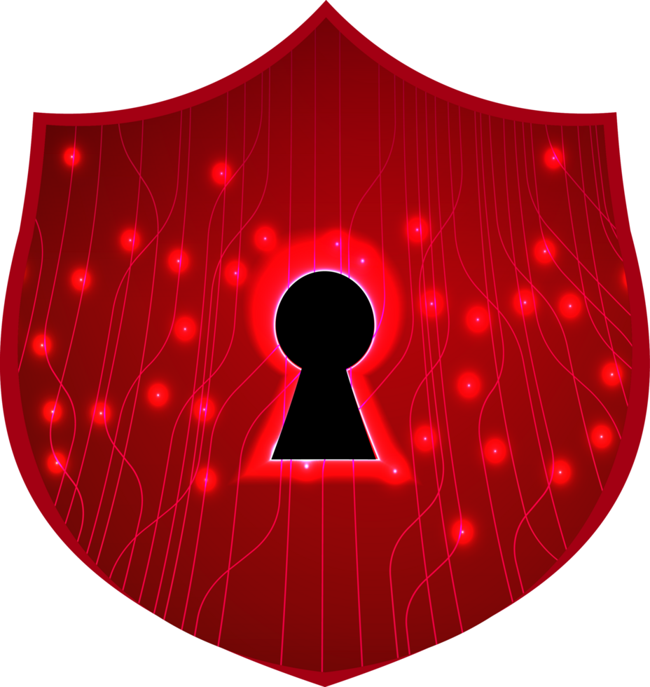 Modern Cybersecurity Technology Background with shield png