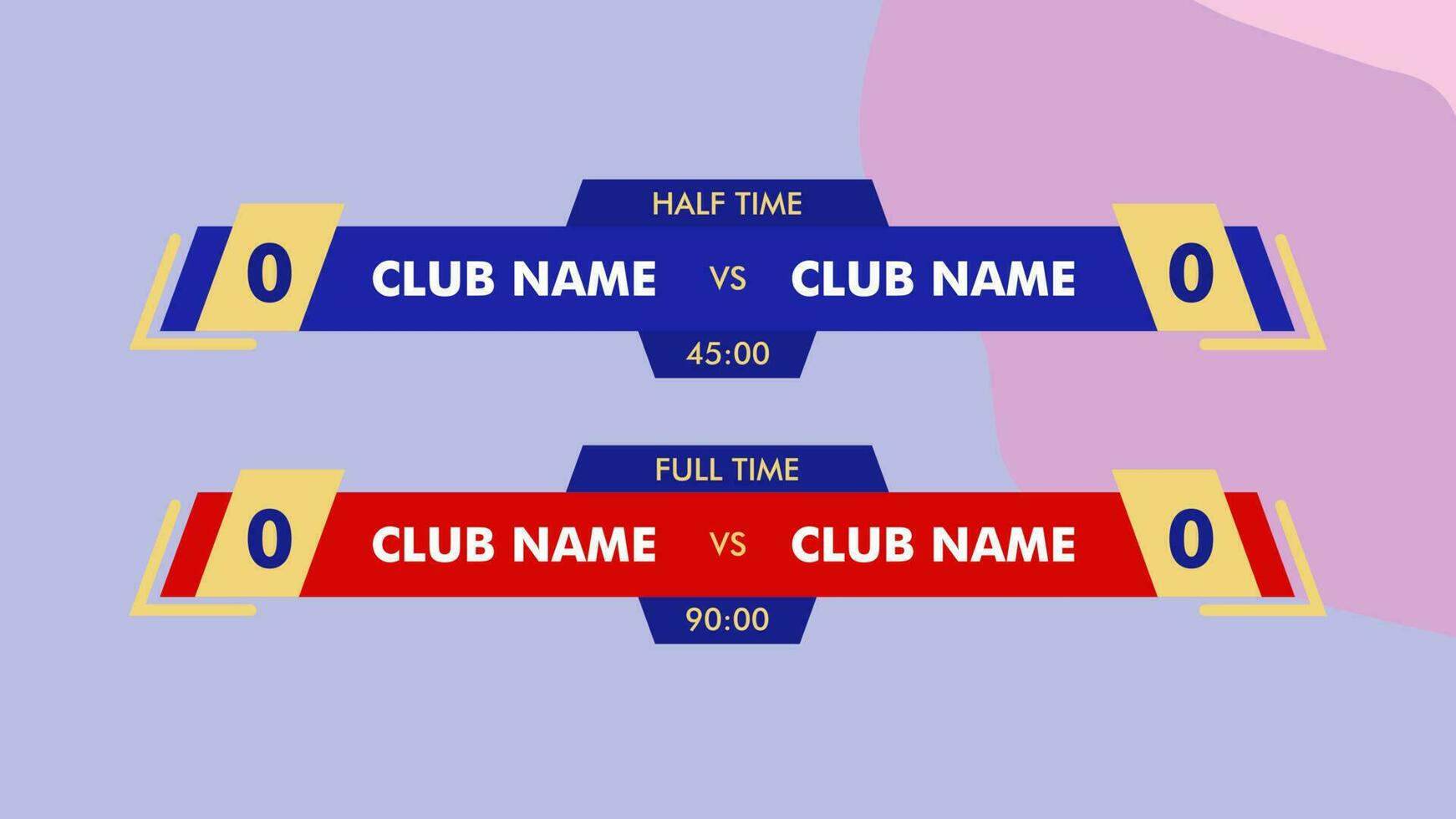 Illustration vector graphics of Lower Third Sporty with Color Blue Flat Design