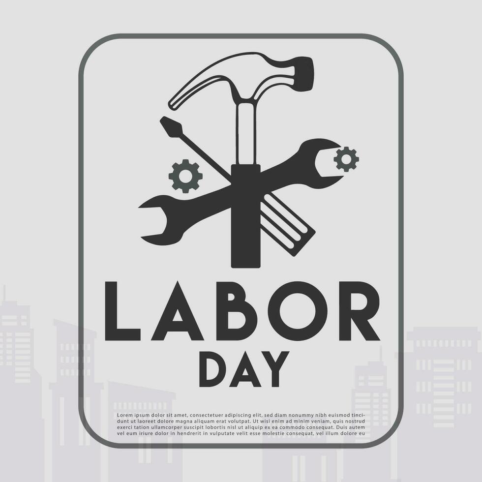 Labor Day - 1st May vector poster, banner or flyer template - Labor Day greeting background