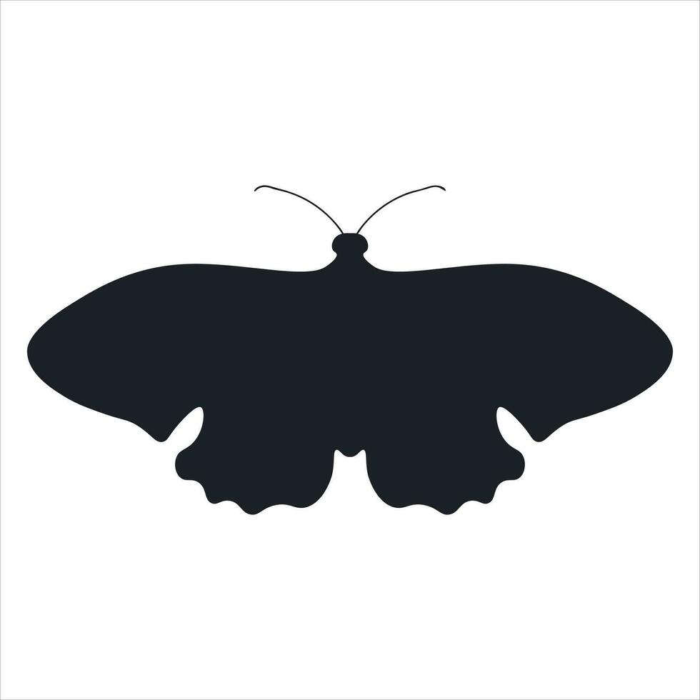 Butterfly silhouette icon isolated on white background vector