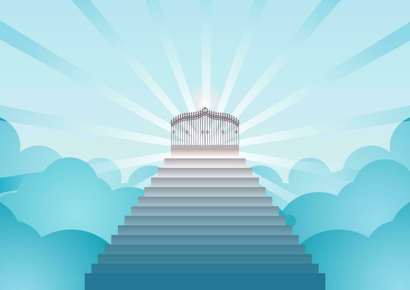 belief and faith of another religion called heaven vector