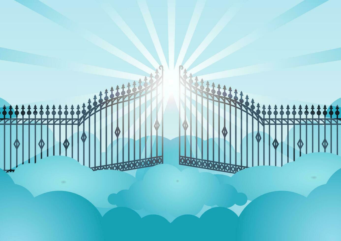 belief and faith of another religion called heaven vector