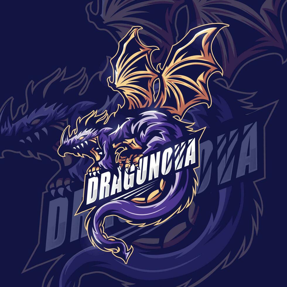Dragon Mascot Gaming Logo Team vector