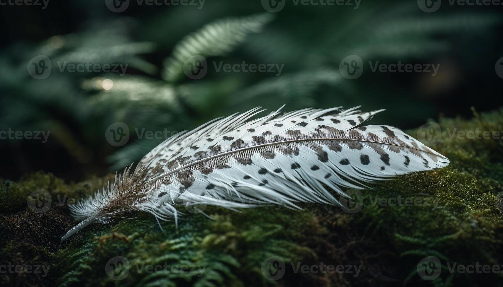 The peacock tail feathers display stunning patterns generated by AI photo