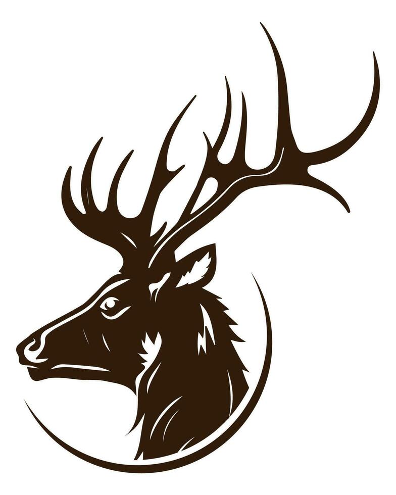 deer head mascot logo vector