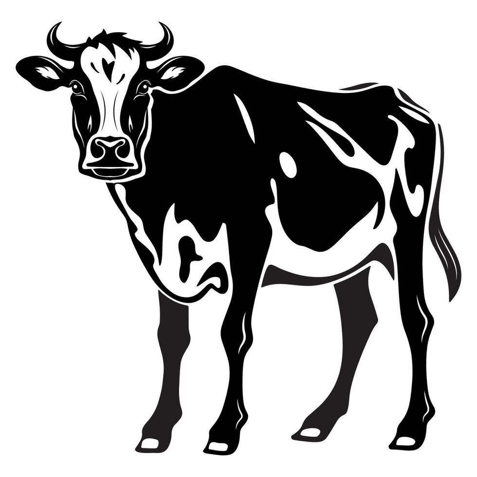 cow head mascot logo vector