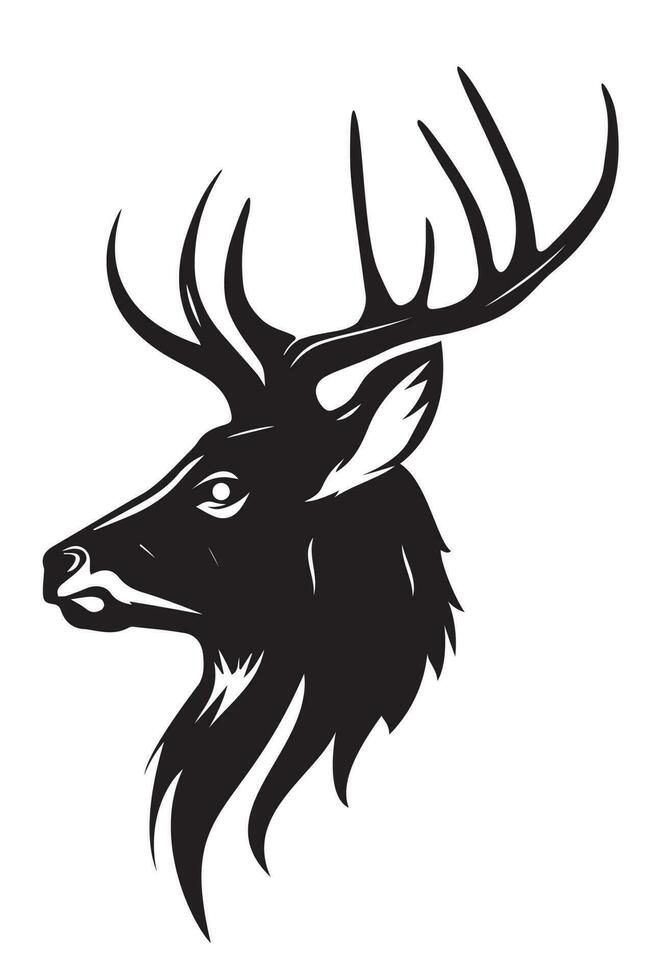 deer head mascot logo vector