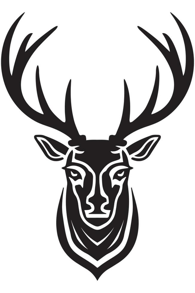 deer head mascot logo vector