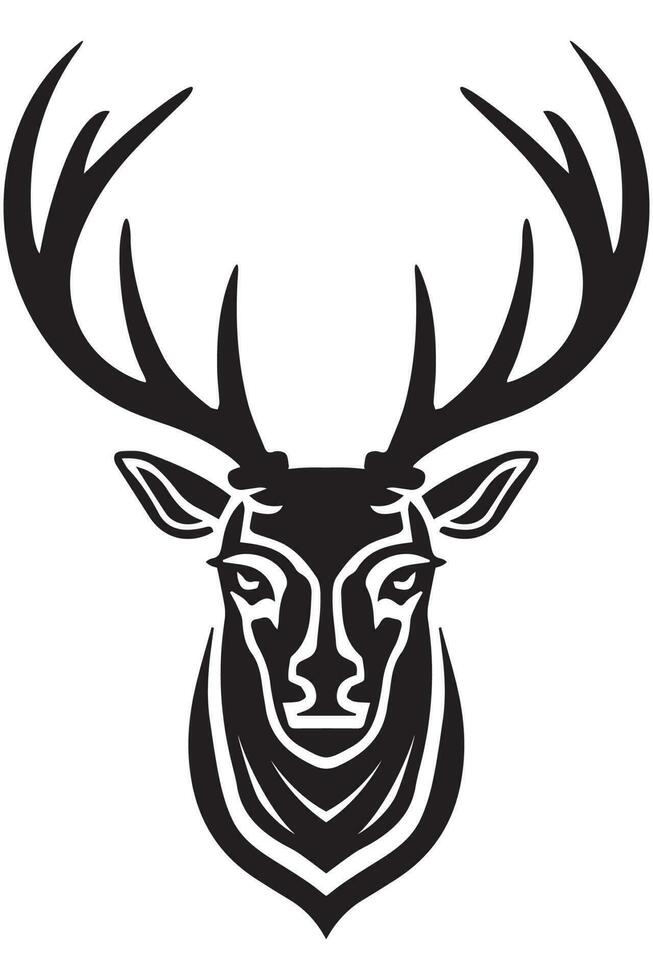 deer head mascot logo vector