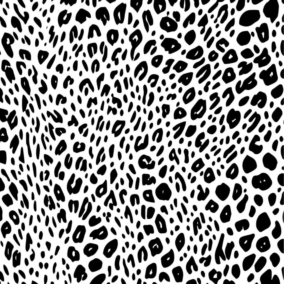 Black and white leopard skin texture. Animal skin pattern for fabric design vector