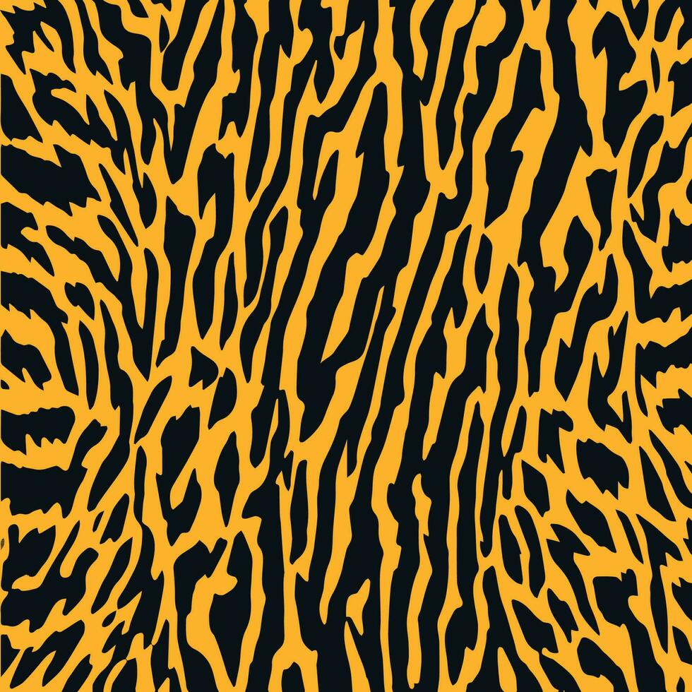Seamless tiger pattern background. Black and orange camouflage skin background. Abstract animal skin pattern vector