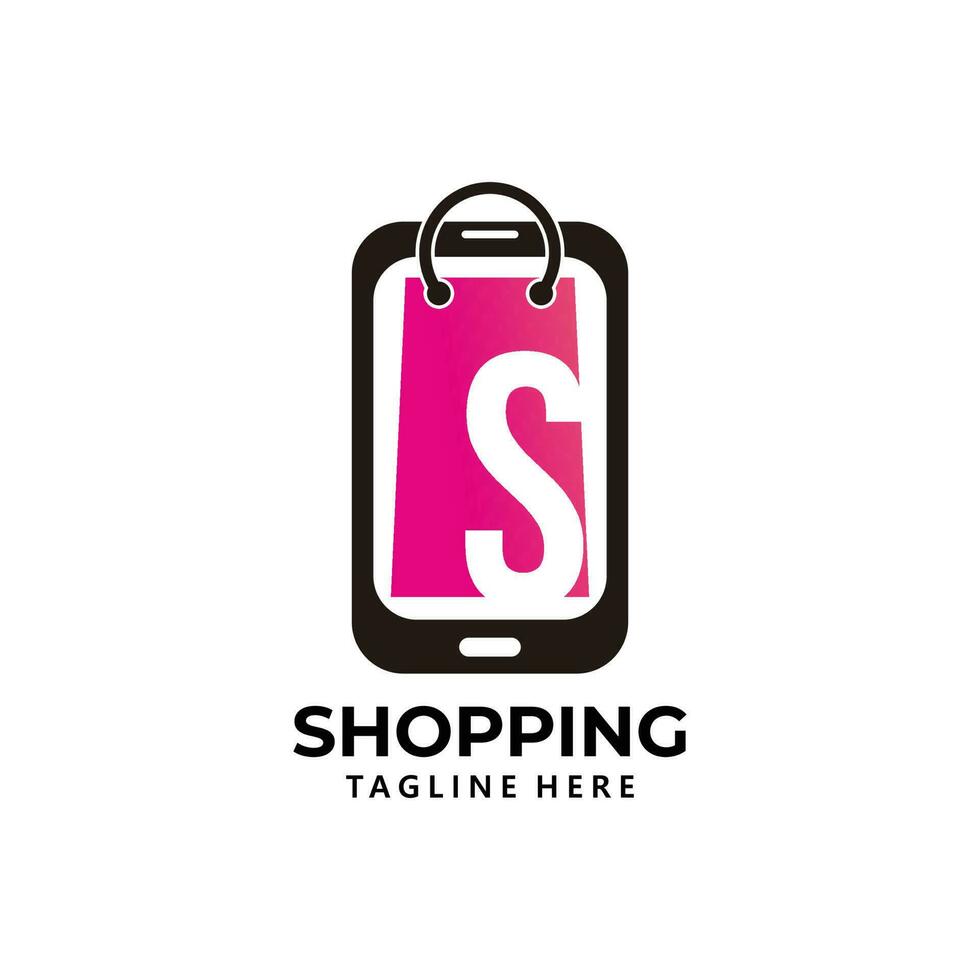 vector de icono de logotipo de tienda en línea aislado