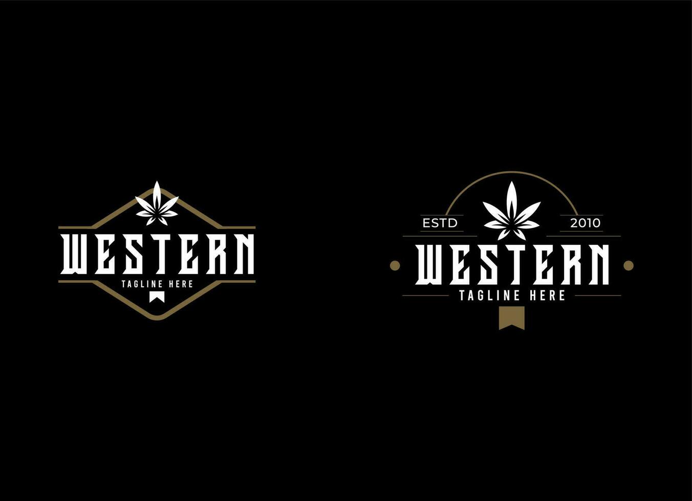 Vintage Country Emblem Typography for Western Bar Restaurant Logo design inspiration vector