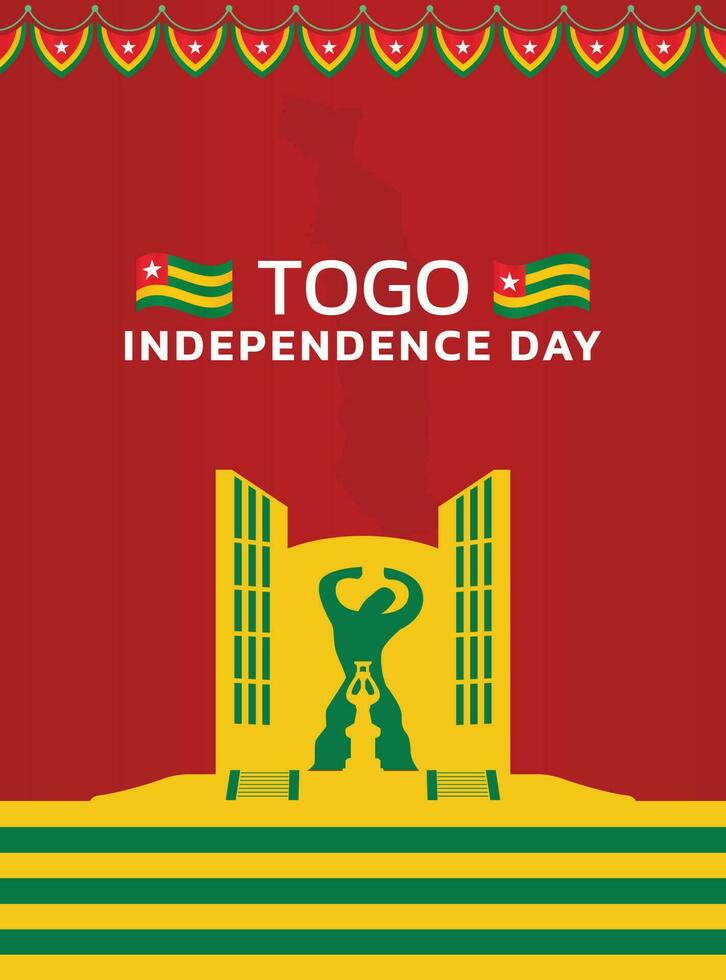 vector happy togo independence day background illustration