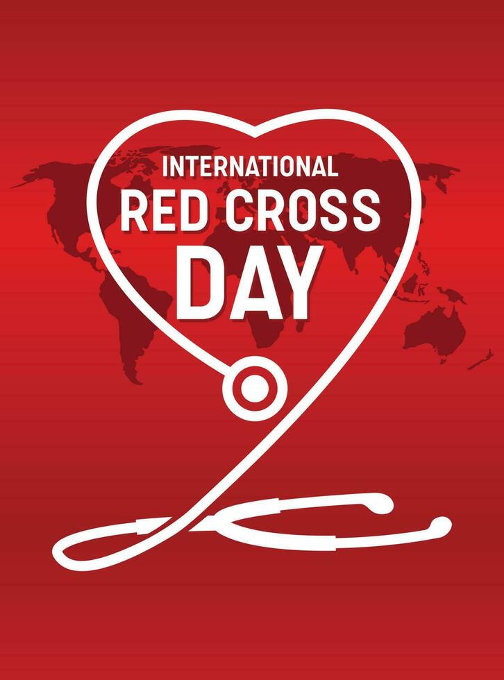 World red cross day concept vector illustration, May 8th clean elegant concept