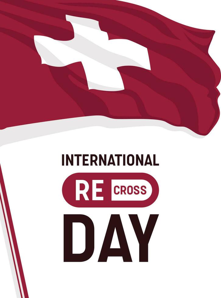 World red cross day concept vector illustration, May 8th clean elegant concept