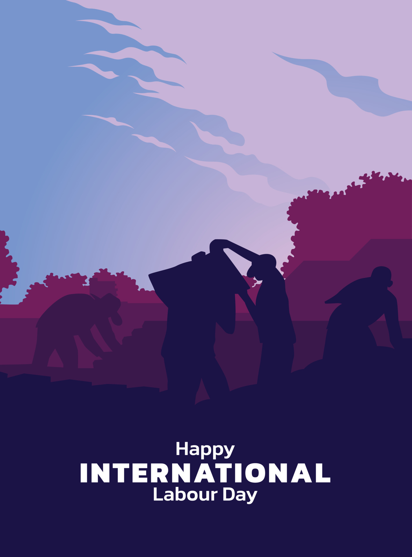 May 1st World Labor Day Design Vector Illustration with Farm laborer