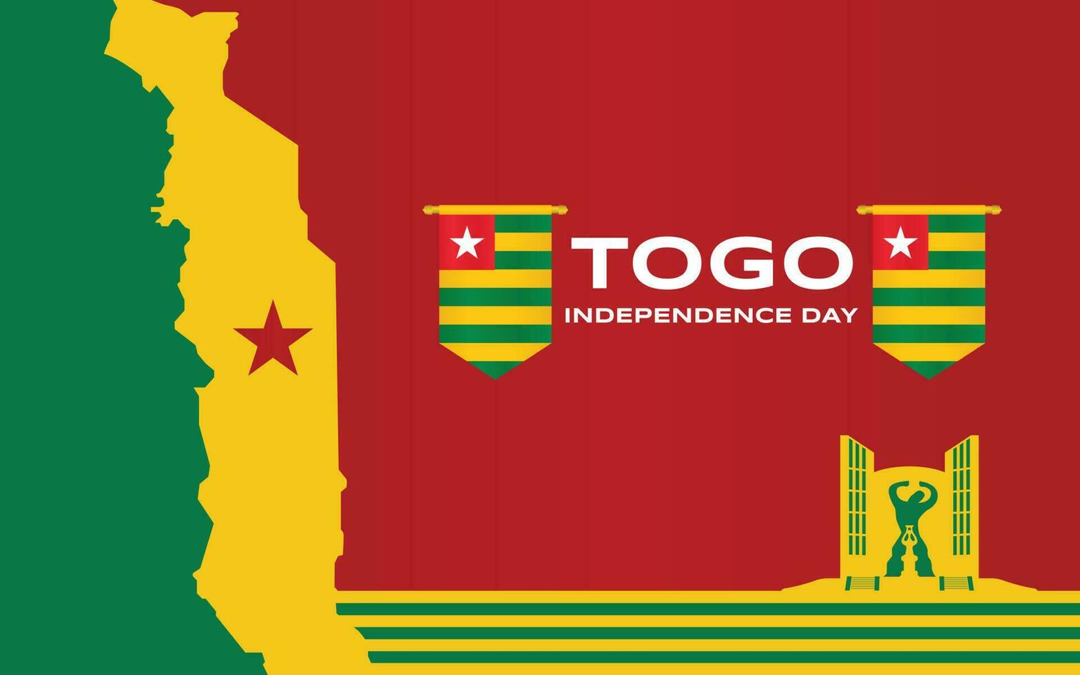 vector happy togo independence day background illustration