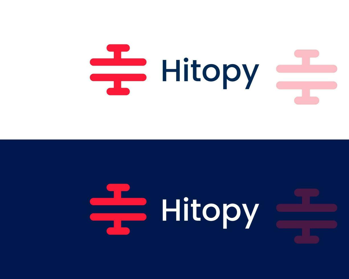 HT link monogram letter logo vector