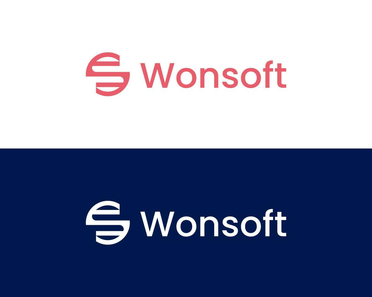 SW Combination Monogram letter logo vector