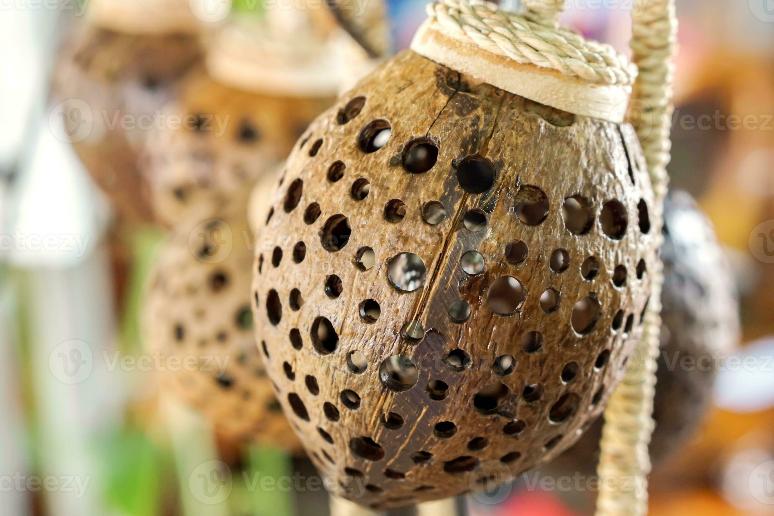 Coconut shell hanging lamp top