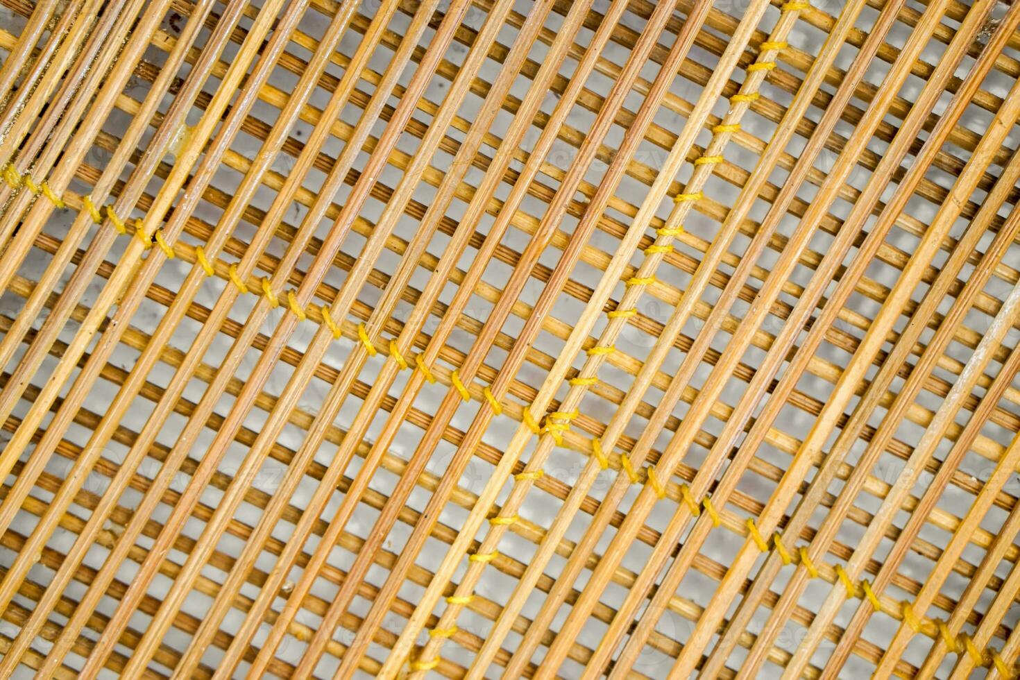Background and texture of bamboo basket bottom. photo