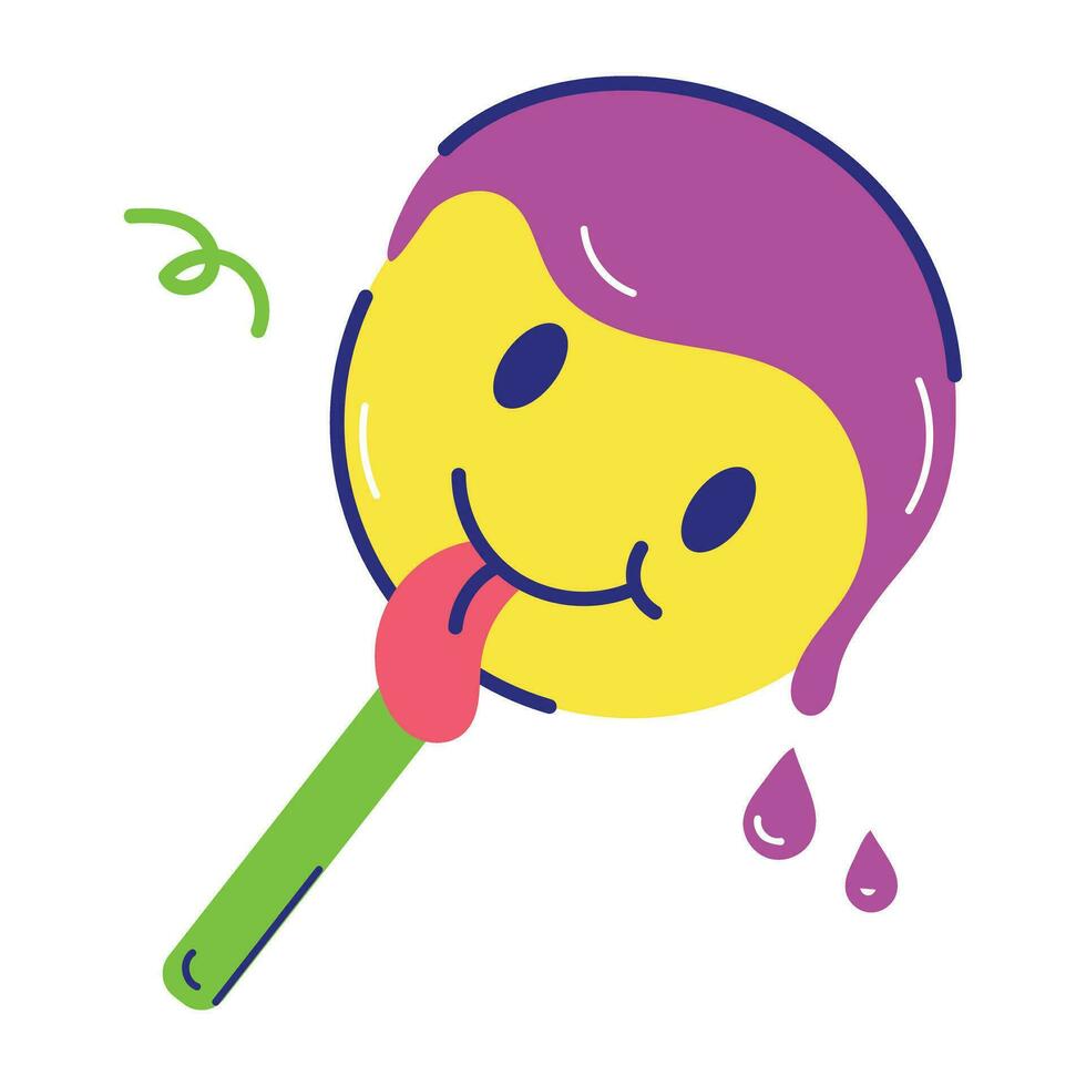 Trendy Lollipop Emoji vector