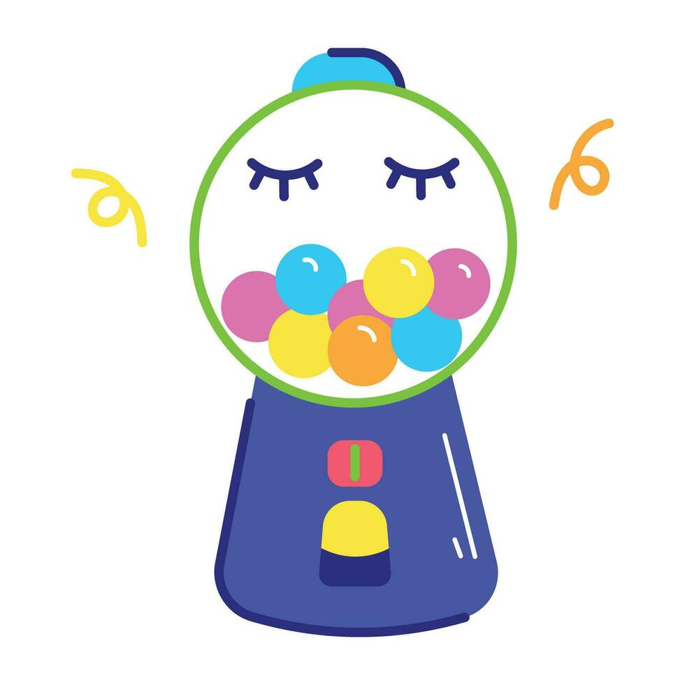 Trendy Gumball Machine vector