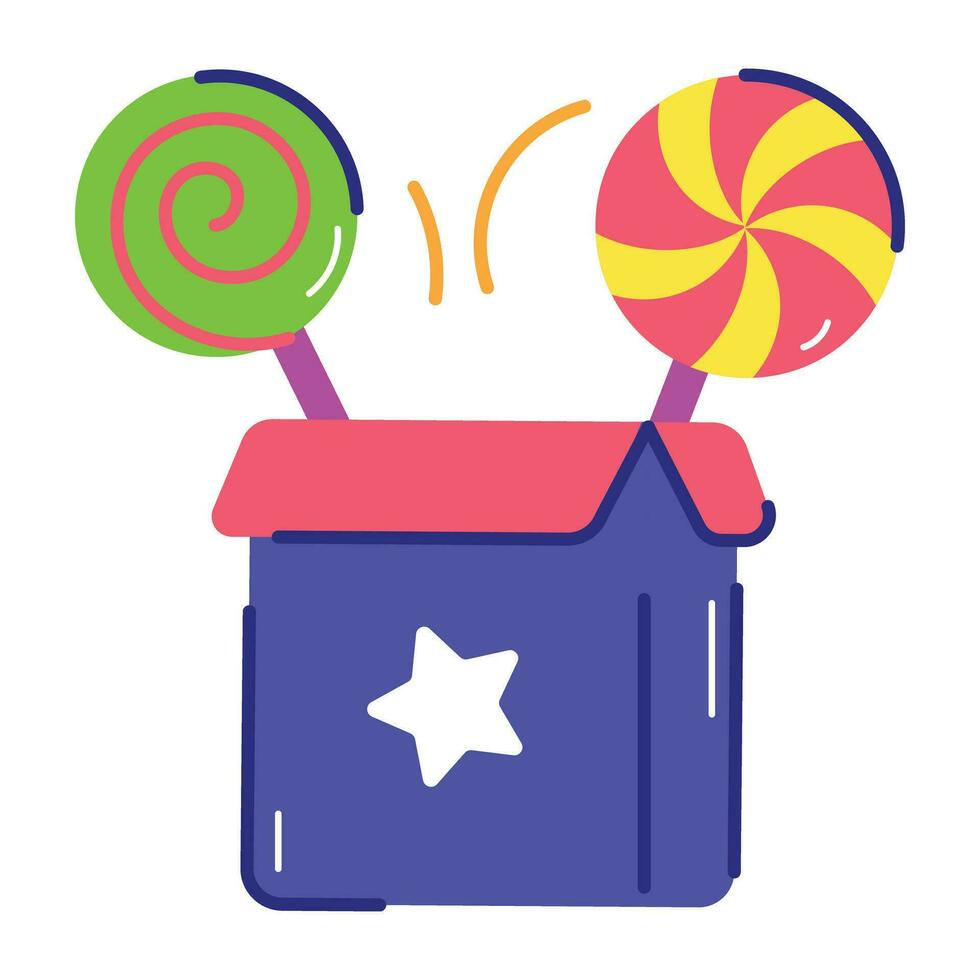 Trendy Lollipop Box vector