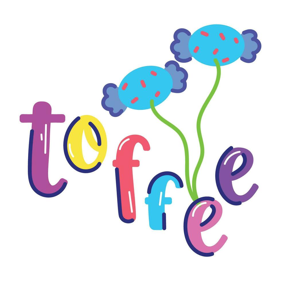 Trendy Toffees Concepts vector