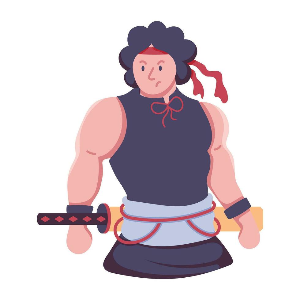 Trendy Warrior Character vector