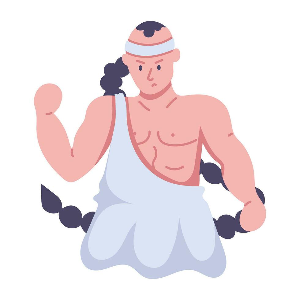Trendy Chinese Warrior vector