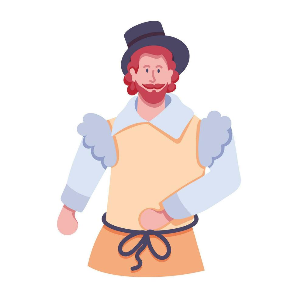 Trendy King Servant vector