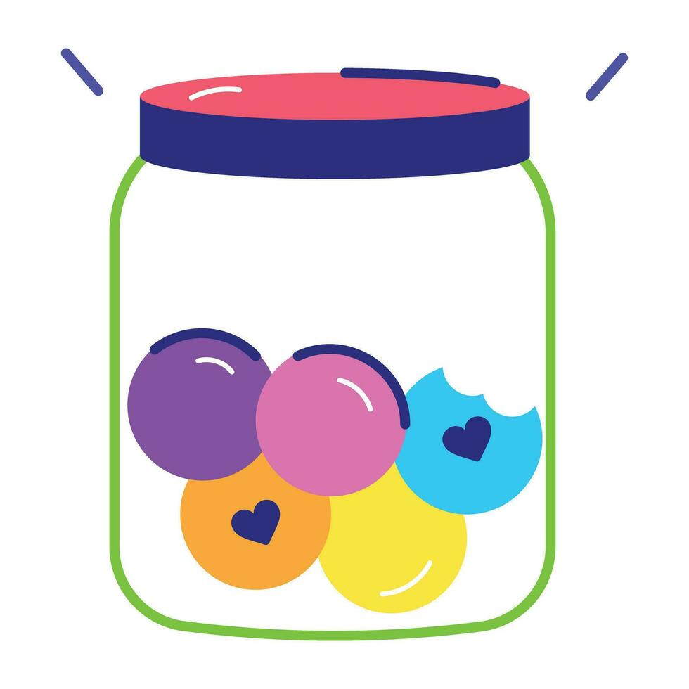 Trendy Candy Jar vector