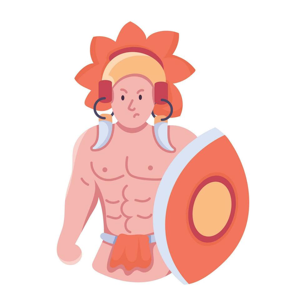 Trendy Ancient Warrior vector