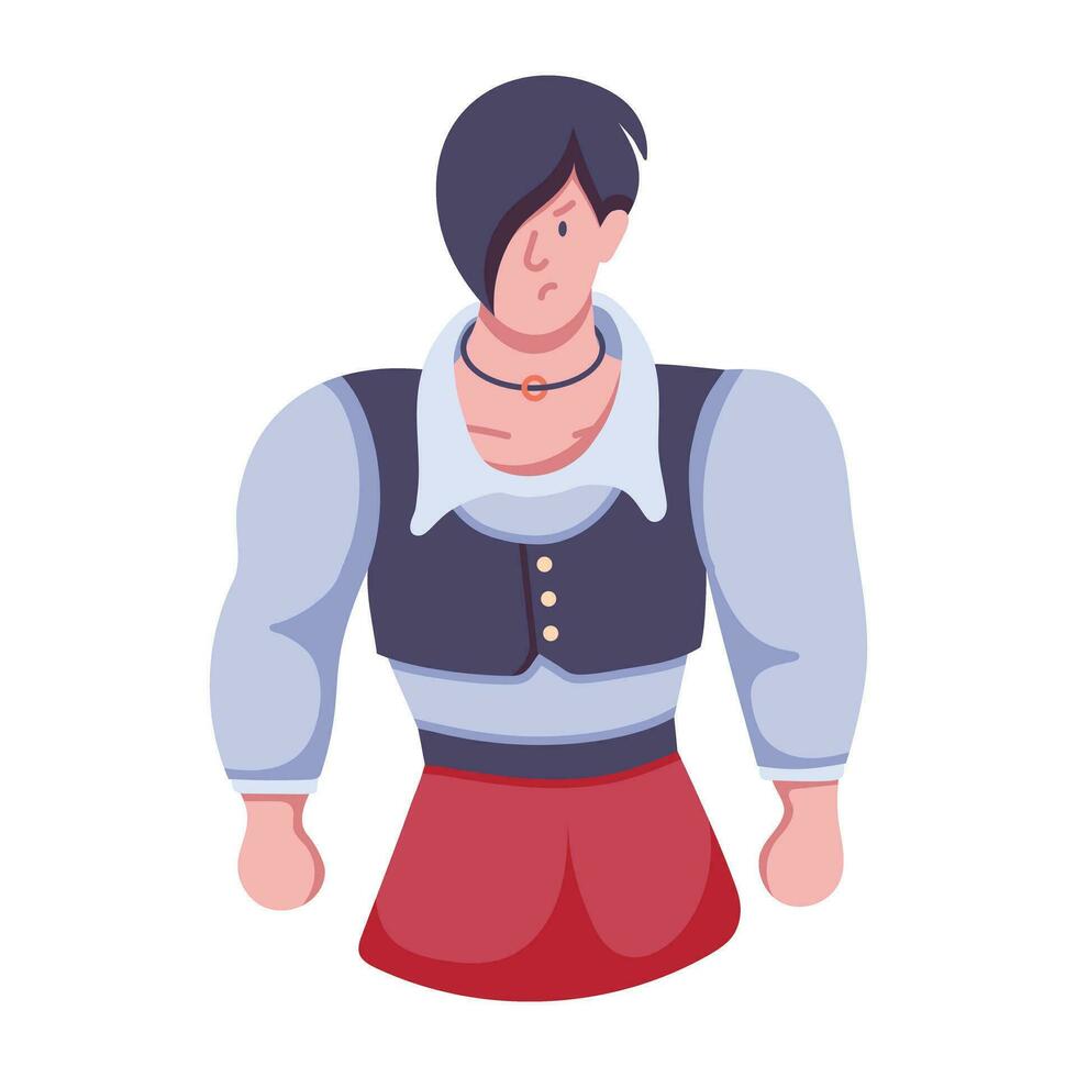 Trendy Fighter Man vector