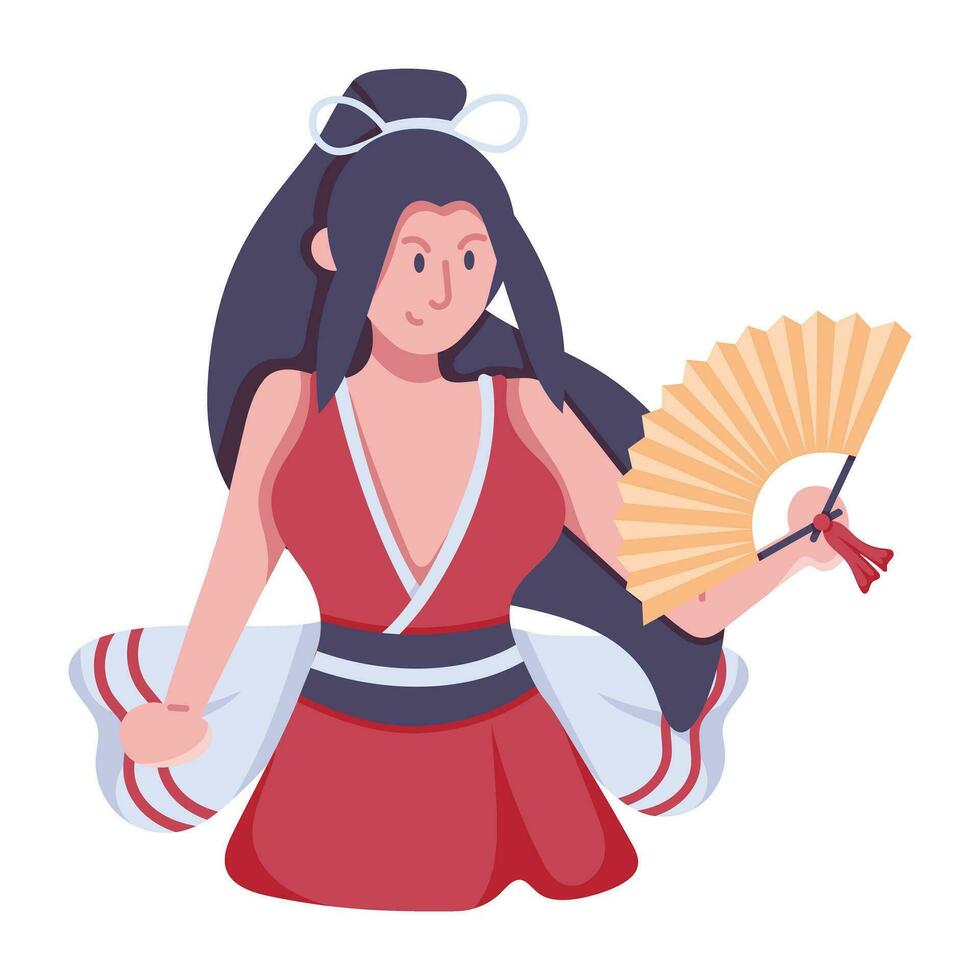 de moda mai shiranui vector